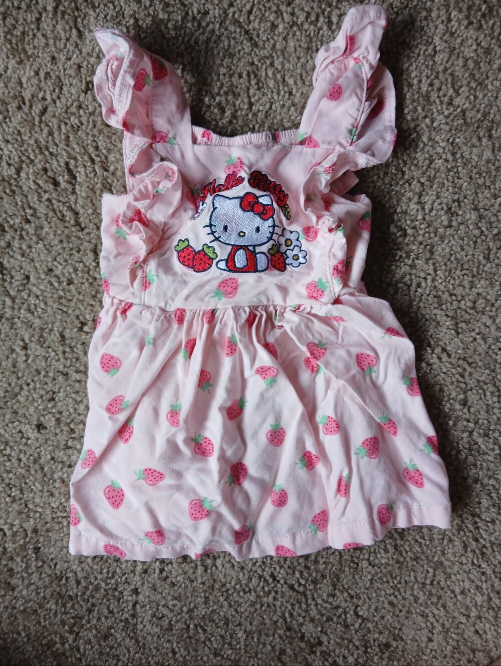 Hello Kitty Pink Strawberry Ruffle Dress